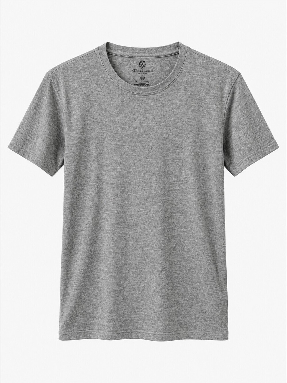 Christian Lacroix Gray Short Sleeve Crew Neck Minimalist T-Shirt